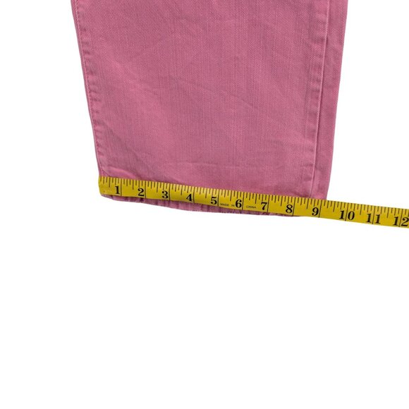 Lucky Brand Lil Maggie Flare Jeans Womens Pink Cotton Button Fly Low Rise Size 4 - Picture 10 of 11